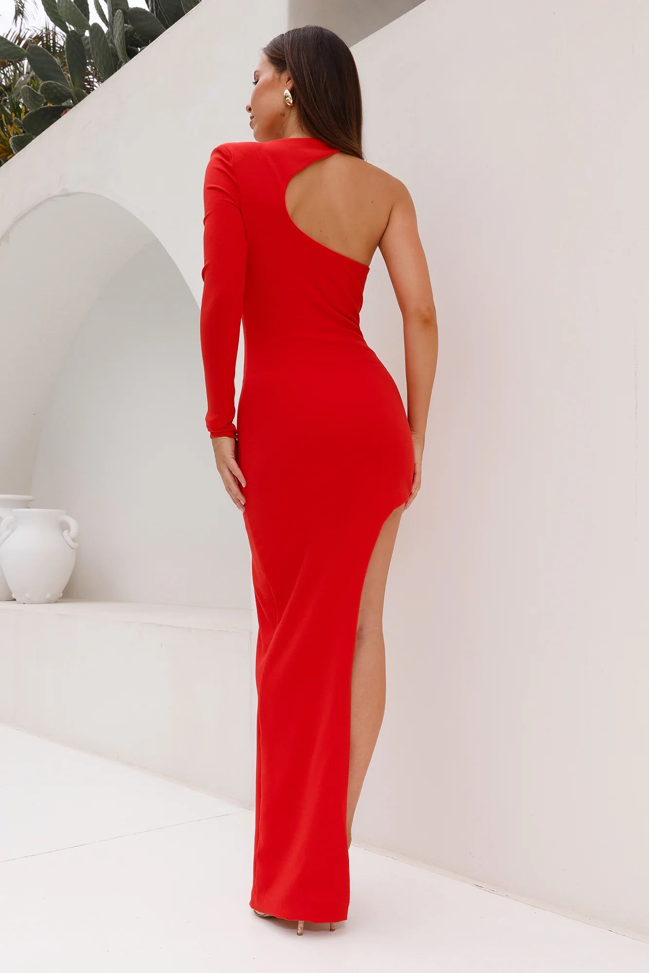 HELLO MOLLY Return To The Dance Floor Maxi Dress Tangerine