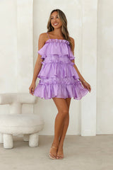 HELLO MOLLY Champagne Towers Mini Dress Violet