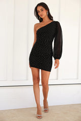 HELLO MOLLY On The Guest List Mini Dress Black