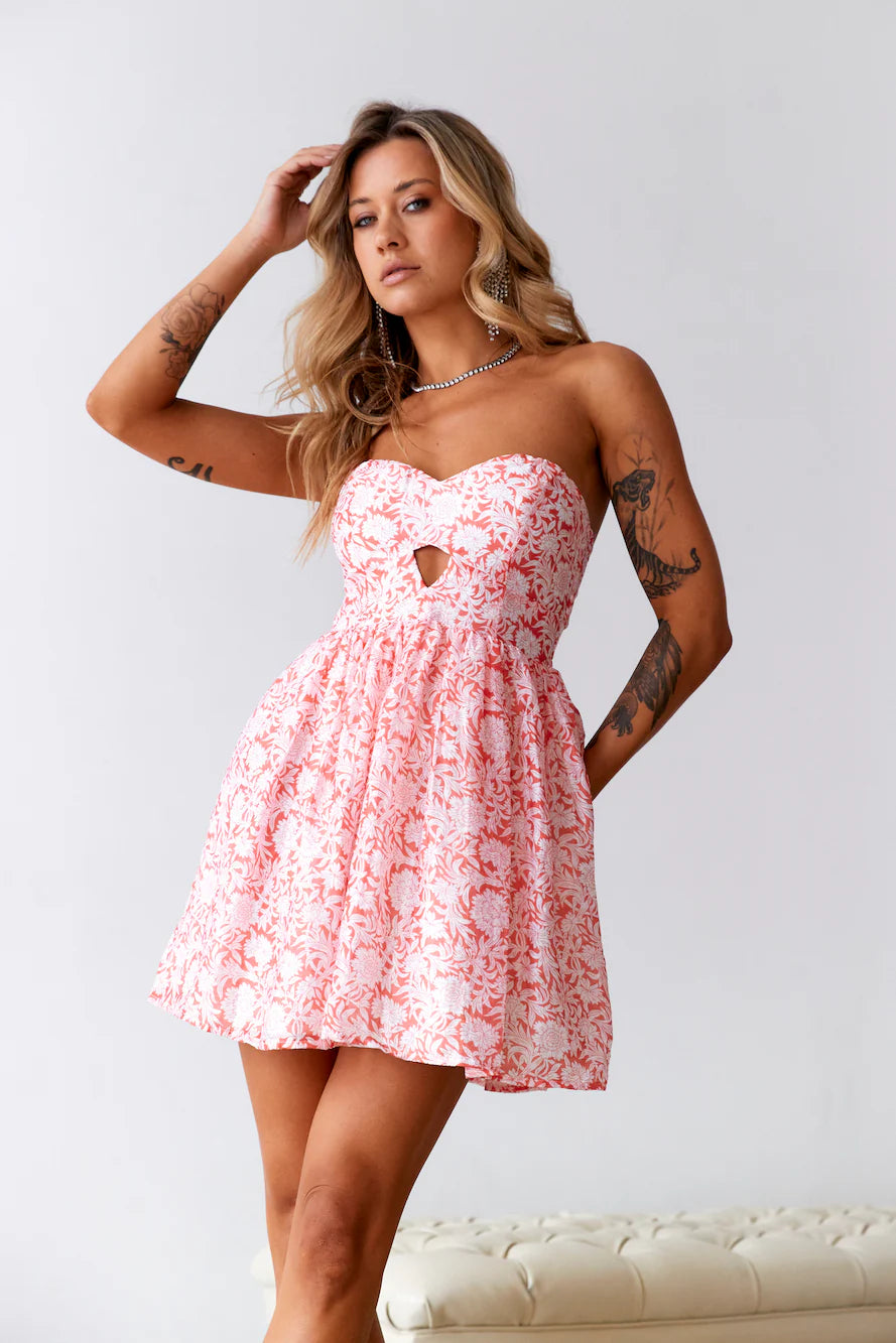HELLO MOLLY Lost In Your Heart Mini Dress Red