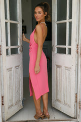 HELLO MOLLY Quiet Dancer Midi Dress Pink